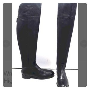 TORY BURCH BLACK KNEE HIGH BOOTS 7